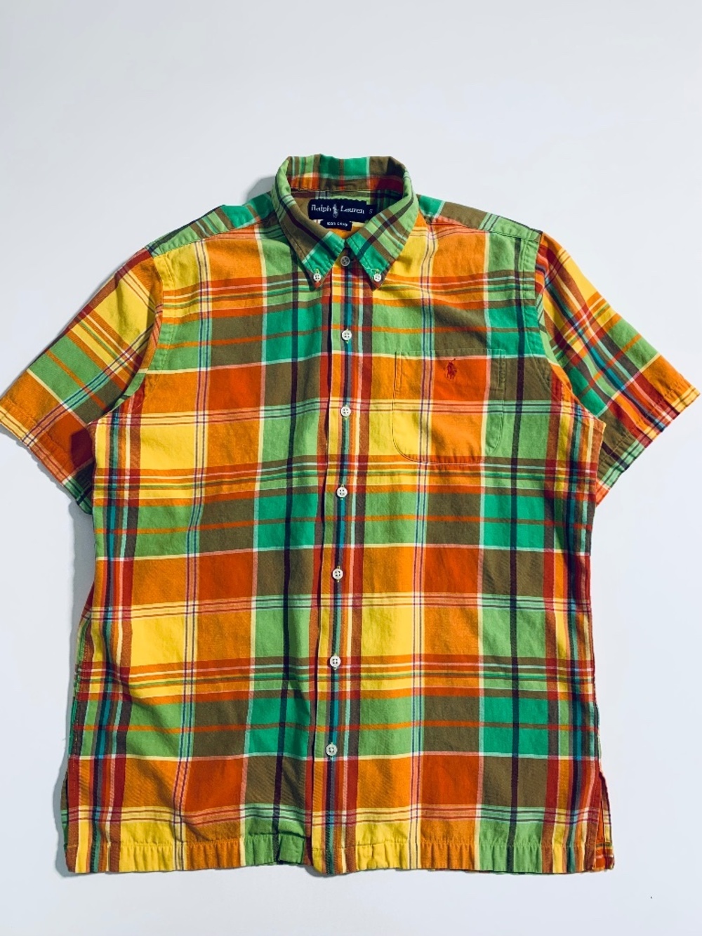 Ralph Lauren BOB CAMP Vintage Short Sleeve Shirt  Multiple Color plaid  Men's S
